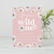 Acuarela Daisy Wild One Chica primer cumpleaños