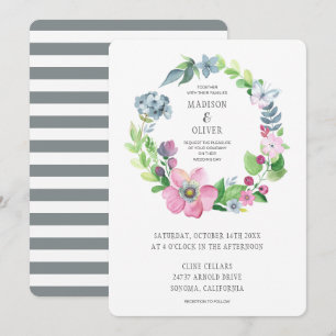 Invitación Acuarela de Boho floral y mariposa el   que se