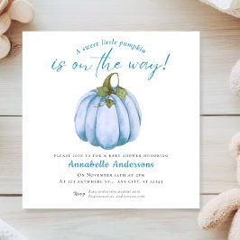Invitación Acuarela de calabaza Pequeña Ducha de bebé