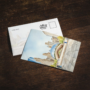Invitación Acuarela de Chicago Bean