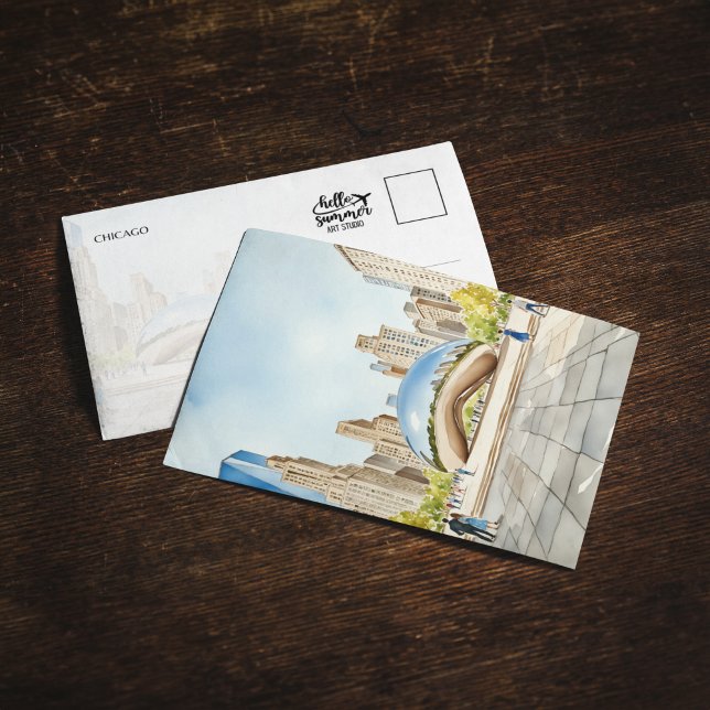 Invitación Acuarela de Chicago Bean (Subido por el creador)