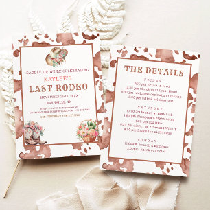 Invitación Acuarela De Chicas De Vaquera Última Semana De Bac