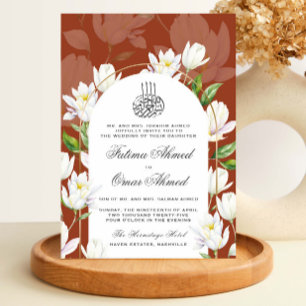 Invitación Acuarela de cobre Boda musulmana bélica