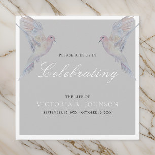 Invitación Acuarela de duelo para celebrar la vida