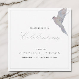 Invitación Acuarela de duelo para celebrar la vida