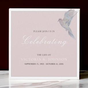 Invitación Acuarela de duelo para celebrar la vida