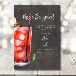 Invitación acuarela de fiesta de cumpleaños de cóctel