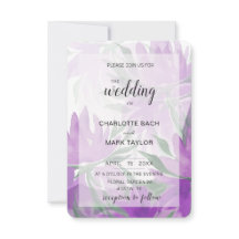 Acuarela De Lavander Morado Elegante Floral