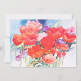 Invitación Acuarela de los lapachos rojos salvajes