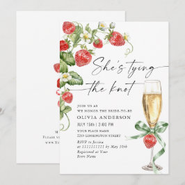 Invitación Acuarela de moda Meadow Strawberry Brin Shower