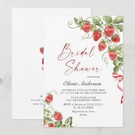 Invitación Acuarela de moda Meadow Strawberry Brin Shower