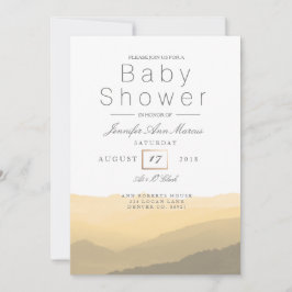 Invitación Acuarela de montaña de moda | Pastel Baby Shower