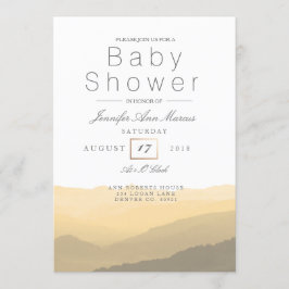 Invitación Acuarela de montaña de moda | Pastel Baby Shower
