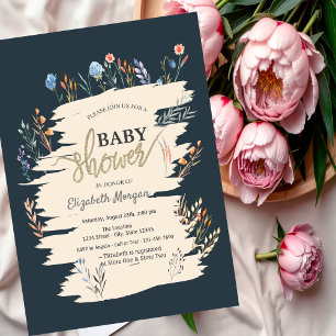 Invitación Acuarela de pradera de flores silvestres de primav