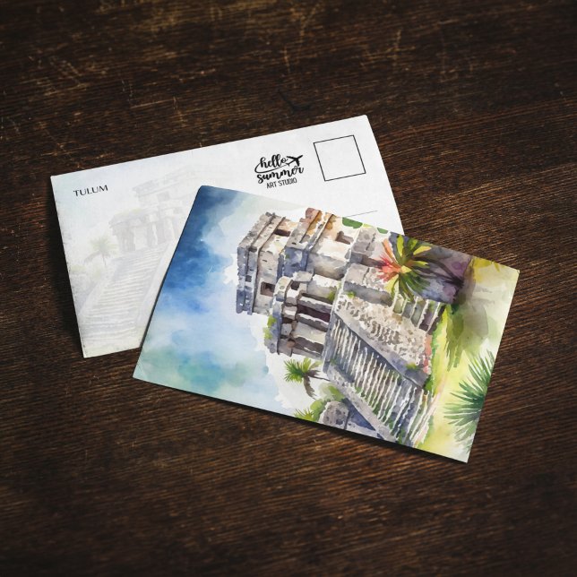 Invitación Acuarela de Tulum Mexico (Subido por el creador)