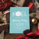 Invitación Acuarela de vacaciones Turquoise Beach Sand Dollar<br><div class="desc">Este diseño cuenta con una invitación a una fiesta de Navidad acuática en la playa con un sencillo diseño de tipografía minimalista, un mar de agua azul turquesa, un texto moderno de caligrafía, un litoral tropical costero, una invitación festiva a disfrutar de unas vacaciones alegres, una fantástica diversión, con un...</div>