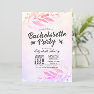 Invitación Acuarela deja a Bachelorette Party Bridal Shower