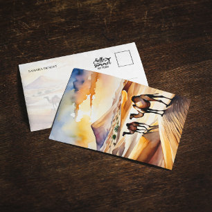 Invitación Acuarela del desierto del Sahara