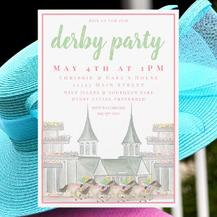 Invitación Acuarela Derby Pista de Carreras Emblemática Cabal