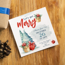Acuarela Dibujada a Mano Feliz Navidad