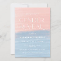 Acuarela Ducha de bebé texturizada Azul rosado