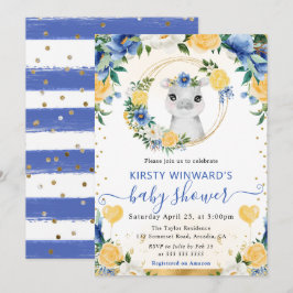 Invitación Acuarela Dulce Jungla Hipopótamo Baby Shower