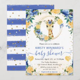 Invitación Acuarela Dulce Jungla Jirafa Baby Shower