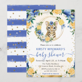 Invitación Acuarela Dulce Jungla Tigre Baby Shower