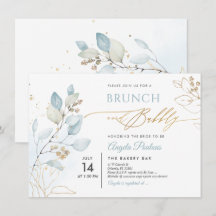 Acuarela Dusty Gum Azul Eucalyptus Brunch Bubbly