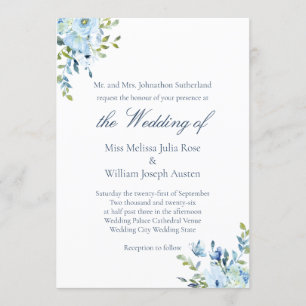 Invitación Acuarela El amor es paciente cristiano Boda