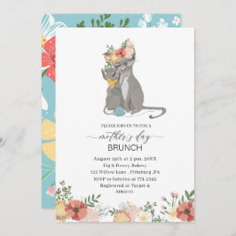 Invitación Acuarela Elegante Madre es brunch día bebé showe