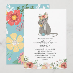 Invitación Acuarela Elegante Madre es brunch día bebé showe