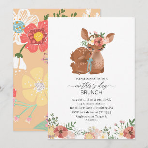 Invitación Acuarela Elegante Madre es brunch día bebé showe