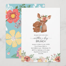 Invitación Acuarela Elegante Madre es brunch día bebé showe