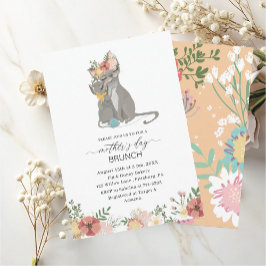 Invitación Acuarela Elegante Madre es brunch día bebé showe