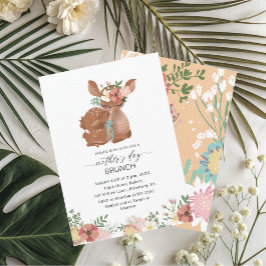 Invitación Acuarela Elegante Madre es brunch día bebé showe