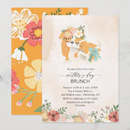 Invitación Acuarela Elegante Madre es brunch día bebé showe