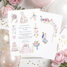 Acuarela Elegante mano dibujada rosa azul  S nupci