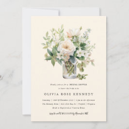 Invitación Acuarela encantada Ducha Bohemiana Floral Bridal