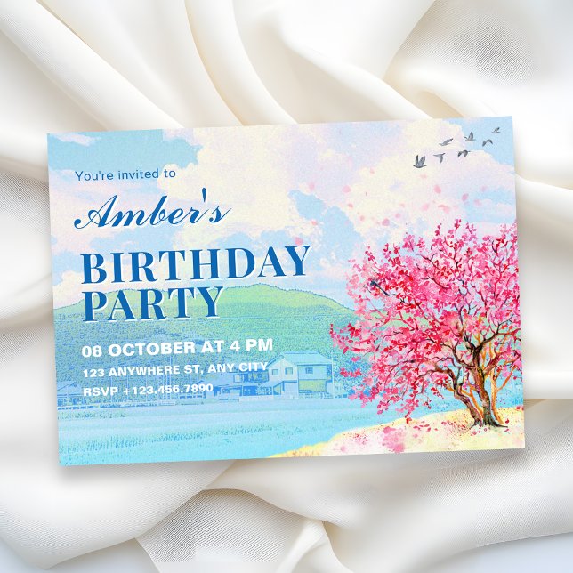 Invitación Acuarela estética de primavera  (Subido por el creador)