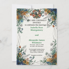 Invitación Acuarela Etérea Pasteles Suaves Elegante Boda I