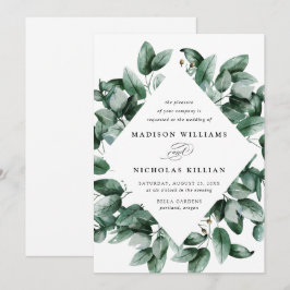 Invitación Acuarela Eucalipto | Boda Marco