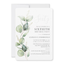 Acuarela Eucalyptus 60 cumpleaños