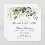 Invitación Acuarela Eucalyptus Greenery BRIDAL LUNCHEON<br><div class="desc">Cree la invitación BRIDAL perfecta con esta plantilla "Watercolor Eucalyptus Greenery". Este diseño de alta calidad es fácil de personalizar y combina con colores, estilos y temas bodas. Para una mayor personalización, haga clic en el enlace "personalizar adicional" y utilice nuestra herramienta de diseño para modificar esta plantilla. Si necesita...</div>