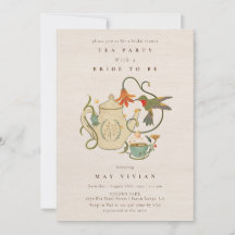 Acuarela Faecore floral Tea Fiesta Bridal Ducha