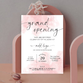 Invitación Acuarela Femenina Elegante Salón Apertura
