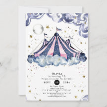 Acuarela Fiesta Circo Cumpleaños