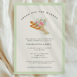 Invitación Acuarela Fiesta de Despedida de Soltera Fresh Off 