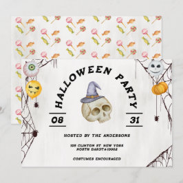 Invitación Acuarela Fiesta de disfraces de Halloween