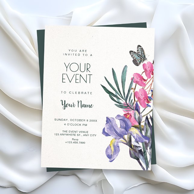 Invitación Acuarela floral  (Subido por el creador)